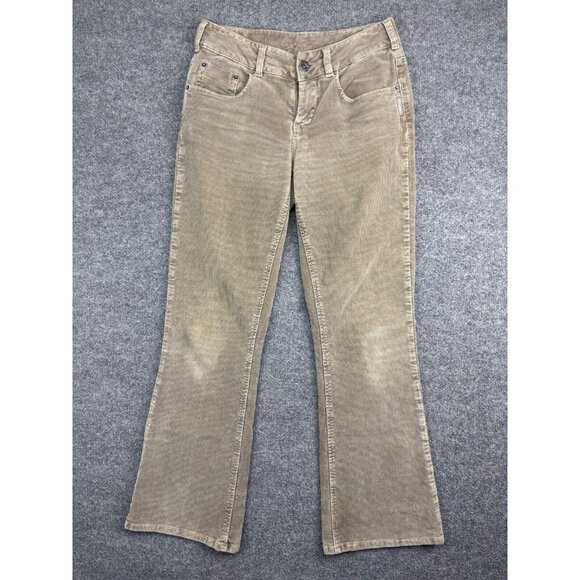 Vintage Silver Jeans Pants Women's 28/32 Beige Corduroy Bootcut Stretch Mid Rise - Picture 1 of 10